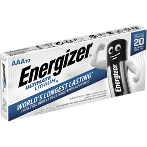 Energizer Ultimate Lithium AAA LR03 L92 Batteries   10 Pack