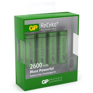GP ReCyko+ AA HR6 2600mAh Rechargeable Batteries   4 Pack