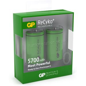 GP ReCyko+ D LR20 5700mAh Rechargeable Batteries   2 Pack