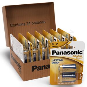 Panasonic Alkaline Power (Bronze) C LR14 Batteries   24 Pack