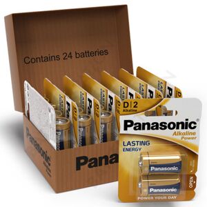 Panasonic Alkaline Power (Bronze) D LR20 Batteries   24 Pack
