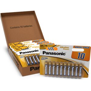 Panasonic Alkaline Power (Bronze) AA LR6 Batteries   50 Pack