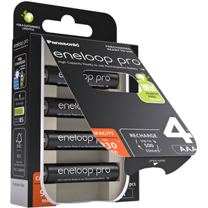 Panasonic Eneloop Pro AAA HR03 930mAh Rechargeable Batteries   4 Pack