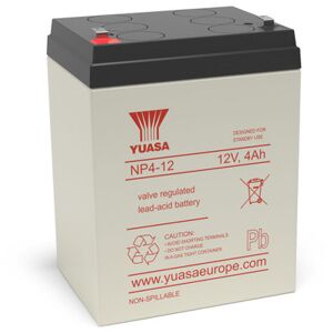Yuasa NP4-12 VRLA Sealed Lead Acid Battery   1 Pack