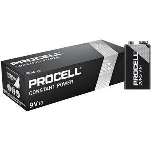 Duracell Procell Constant 9V PP3 6LR61 PC1604 Batteries   Box of 10