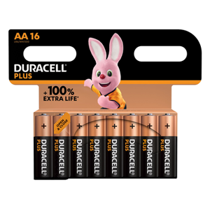 Duracell Plus AA LR6 Batteries   16 Pack