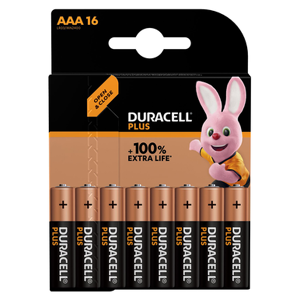 Duracell Plus AAA LR03 Batteries   16 Pack