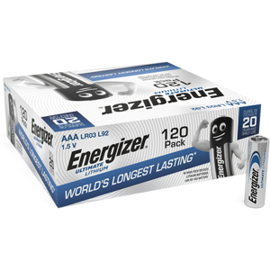 Energizer Ultimate Lithium AAA LR03 L92 Batteries   120 Pack