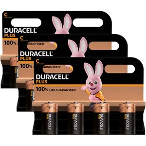 Duracell Plus C LR14 Batteries   12 Bulk Pack