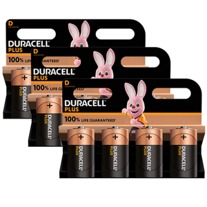Duracell Plus Power D LR20 Batteries   12 Bulk Pack