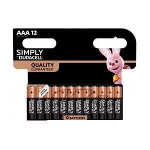 Duracell (AAA) Alkaline Batteries (Pack of 12) - MN2400B12SIMPLY