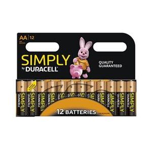 Duracell Simply (AA) Alkaline Batteries (Pack of 12) - MN1500B12SIMPLY