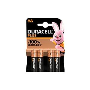 4X Duracell AA Plus Alkaline (1 Blister of 4 Batteries) 4 Batteries Stylus