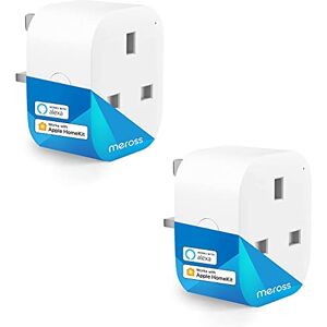 Mini meross MSS110 Smart Plug - WiFi Plugs Compatible with HomeKit, Alexa, Google Home,SmartThings Wireless Remote Control(2 Pack)