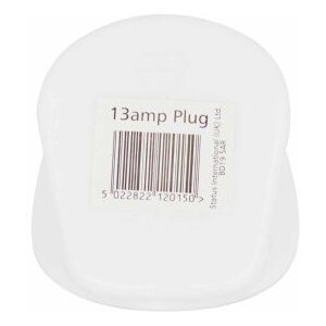 STATUS 13A 3 Pin Plug UK White 13amp Electrical Plugs Pack of 3 13AWPB112