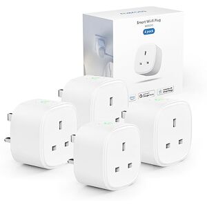 Meross Smart Plugs that Work with Alexa,Google Home Wireless Socket,Smart Home Wireless Timer Remote Control Plug Switch 13A (4PACK)