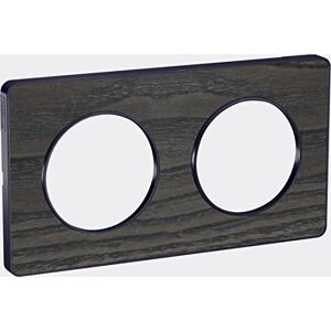 Schneider Electric - Odace Touch S540804P3 Ash Wood Plate with Rim Anthracite 2 Positions Horizontal/Green 71 mm