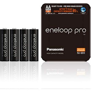 Panasonic eneloop pro ready-to use Ni-MH battery, AA/Mignon, 4-pack, packaging can be used as storage case, min. 2500 mAh, 500-charge cycle life, high power performance, rechargeable battery