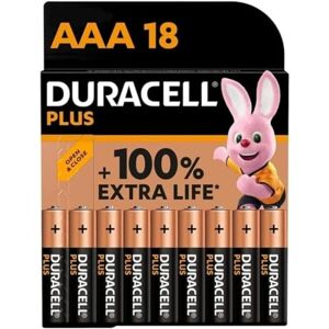 Duracell Plus Power 100 AAA Alkaline Battery LR03 Blister*18