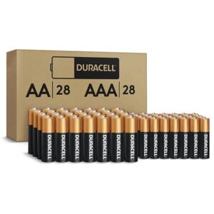 Duracell Coppertop AA + AAA Batteries, 56 Count Pack Double A and Triple A Battery with Long-Lasting Power for Household and Office Devices (Ecommerce Packaging)