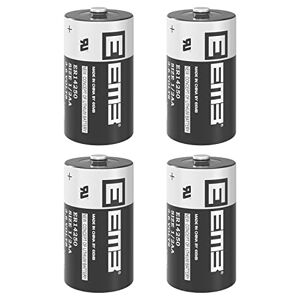 EEMB ER14250 LS14250 1/2AA 3.6V 1200mAh Lithium Battery half aa batteries Li-SOCL₂ Non-Rechargeable Battery for Dogwatch Dog Collar and Some of Movement Monitor/Home Security/Alarm System (4)