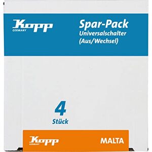 Kopp Malta 622605083 Professional Pack Consisting of 4 Universal Switches (Circuit Breakers and Toggle Switches) Cream White