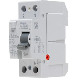 Kopp NR 40A 30mA 2p Residual Current Circuit Breaker, RCD, 40 A, 30 mA, 2-Pole, 754028095, 40A/30mA