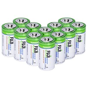 Fuji Enviromax Type C LR14 Super Alkaline Batteries - Eco-Friendly, Long Lasting, Powerful, No Harmful PVC & Heavy Metals Used – (12 Pack)