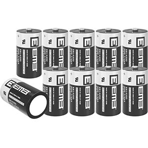 EEMB ER14250 LS14250 1/2AA 3.6V 1200mAh Lithium Battery half aa batteries Li-SOCL₂ Non-Rechargeable Battery for Dogwatch Dog Collar and Some of Movement Monitor/Home Security/Alarm System (10)