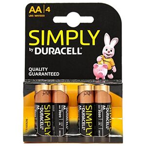 Duracell Simple Batteries AA 1 case (20 x pack of 4)