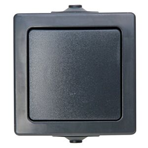 Kopp Nautic 565715005 Cross Switch Surface-Mounted for Wet Rooms 250 V (10 A) IP44 Anthracite, Charcoal