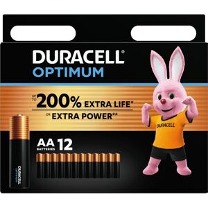 DURACELL Optimum AA Alkaline Batteries - Pack of 12