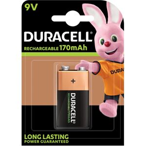 Duracell Rechargeable 9V Battery NiMH 170mAh HR22 1 Pack