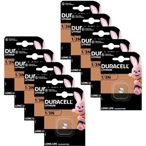 10 x Duracell CR1/3N DL1/3N 1/3N KF1215 3V Lithium Batteries