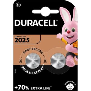 2 x Duracell CR2025 Batteries 3V Lithium Coin Cells DL2025