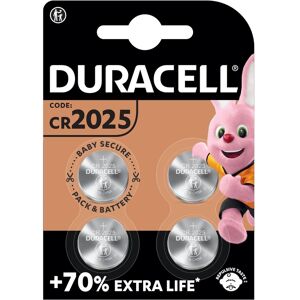 4 x Duracell CR2025 Batteries 3V Lithium Coin Cells DL2025