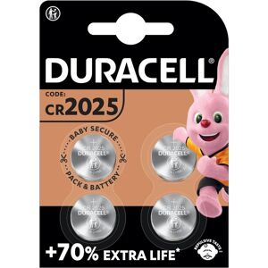 4 x Duracell CR2025 Batteries 3V Lithium Coin Cells DL2025
