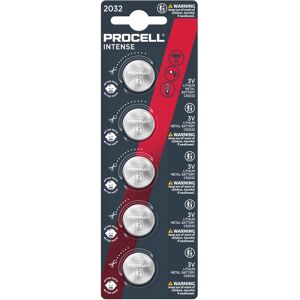 Duracell Procell Intense CR2032 3V Lithium Coin Batteries   Pack of 5