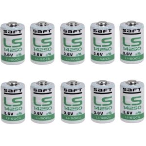 10 x Saft LS14250 3.6v 1/2AA Half-AA Lithium Batteries Li-SOCl2 LS-14250