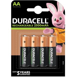 Duracell Rechargeable AA Batteries NiMH 2500mAh HR06 DX1500 4-Pack