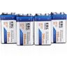 EBL 9 Volt PP3 280mAh Rechargeable Batteries, 4 Pack 9V Ni-MH Batteries