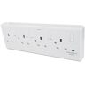 Eterna CONVERT4 Converter Plug Socket Outlet 1 or 2 Gang to 4 Gang