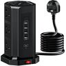 Extension Lead Tower with USB Slots, NVEESHOX 9 Way Plug Extension and 5 USB Por