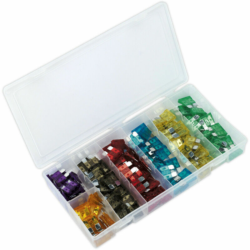 Loops - 120 Piece Automotive Standard Blade Fuse Assortment - 3 Amp to 10 Amp Mix