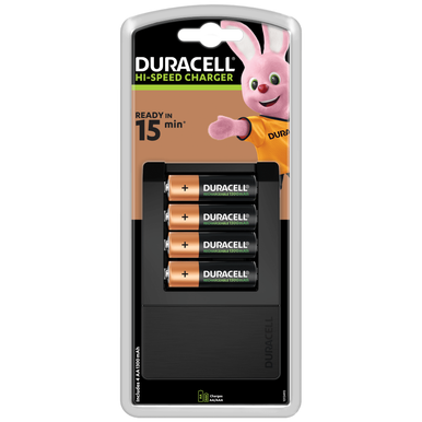 Duracell Hi-Speed Expert Battery Charger CEF15 inc 4 x AA Batteries