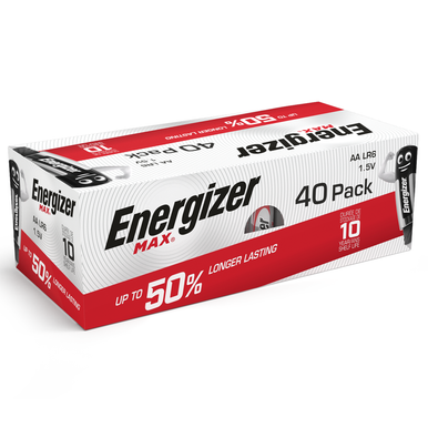 Energizer Max AA LR6 Alkaline Batteries   40 Pack