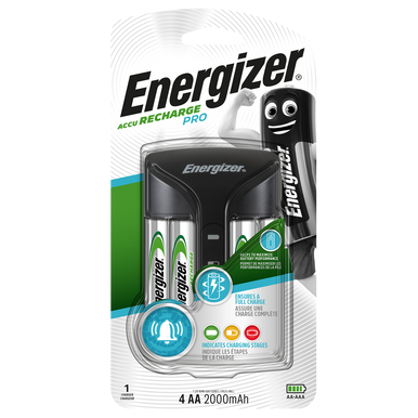 Energizer Pro Charger   Inc 4 x AA 2000mAh Rechargeable Batteries