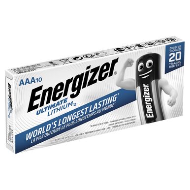 Energizer Ultimate Lithium AAA LR03 L92 Batteries   10 Pack