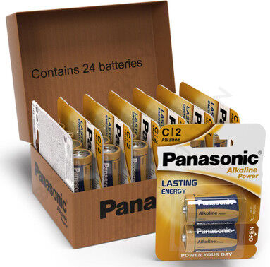 Panasonic Alkaline Power (Bronze) C LR14 Batteries   24 Pack