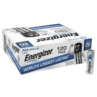 Energizer Ultimate Lithium AAA LR03 L92 Batteries   120 Pack